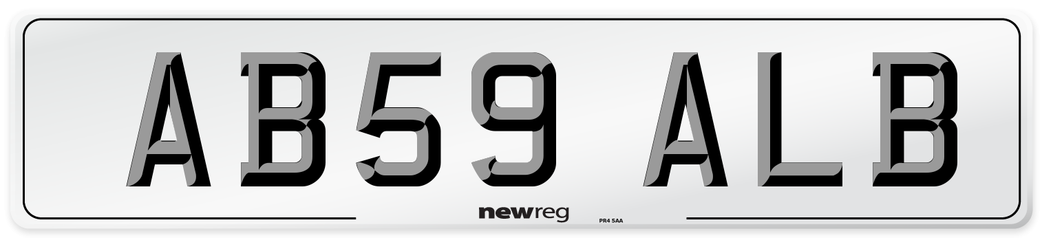 AB59 ALB Number Plate from New Reg